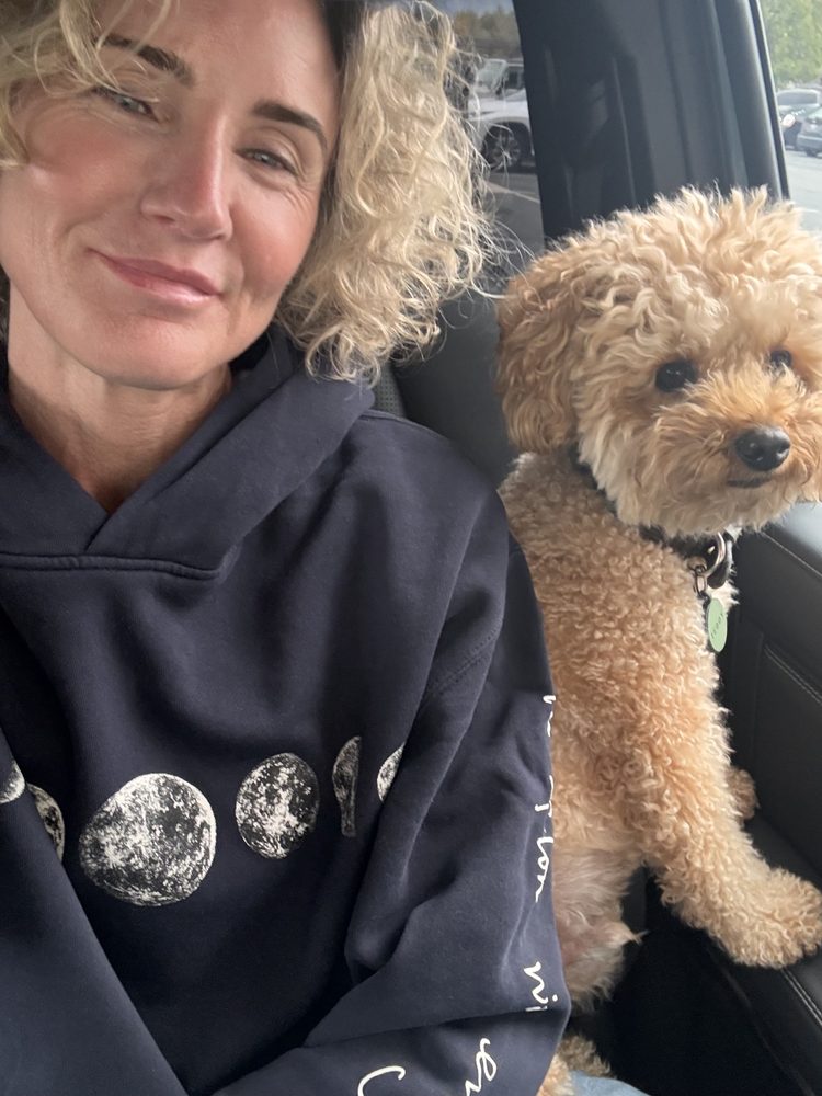 Ashley England wearing the Moon Phase Hoodie